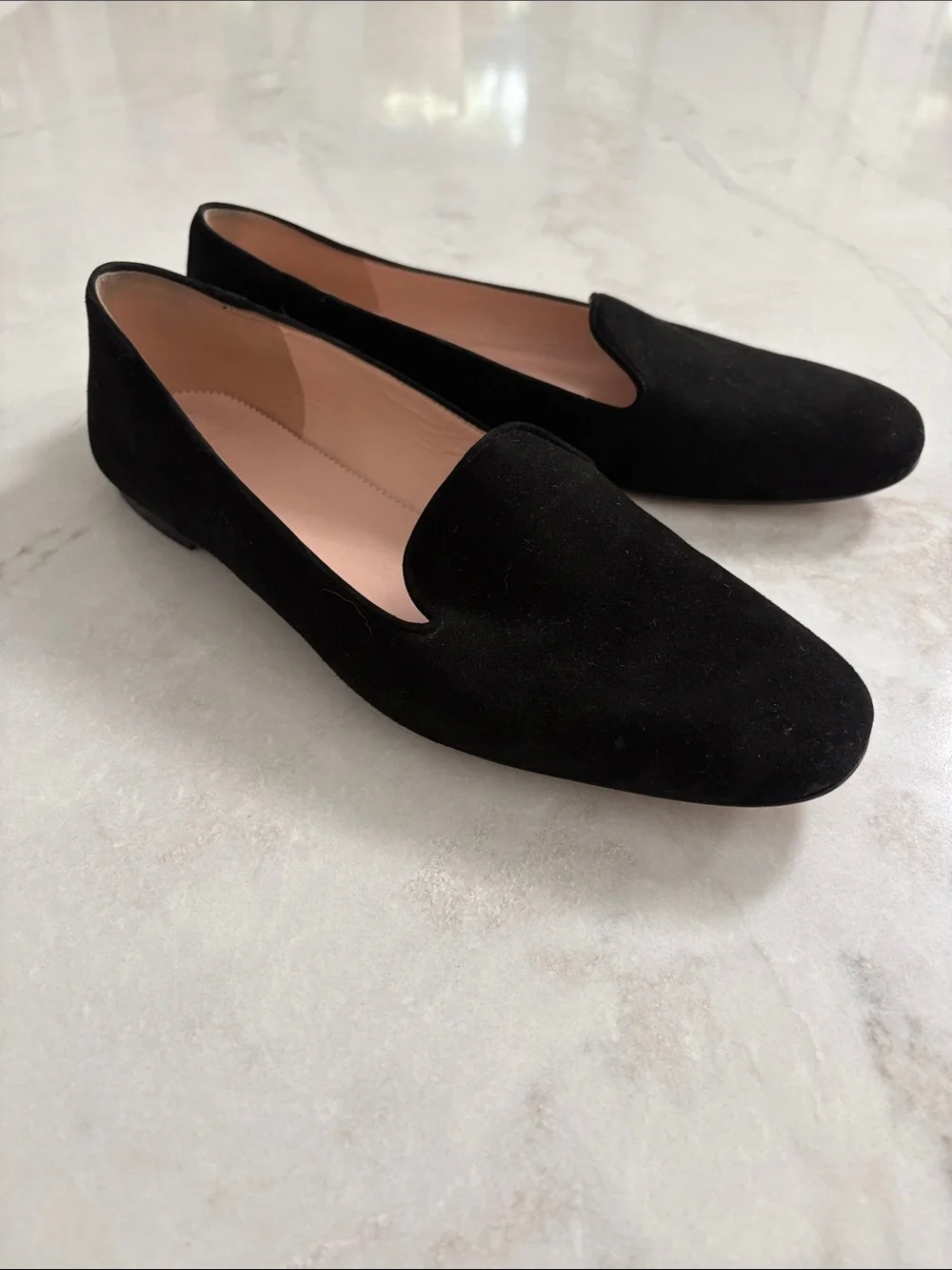 J. Crew Suede Smoking Slippers Shoes in Black Slip On Everyday Casual Size 9.5